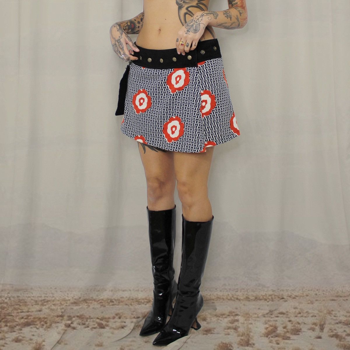 Other 🌺FLOWERS WRAP MINISKIRT🌺 Size 28" / US 6 / IT 42 - 2 Thumbnail