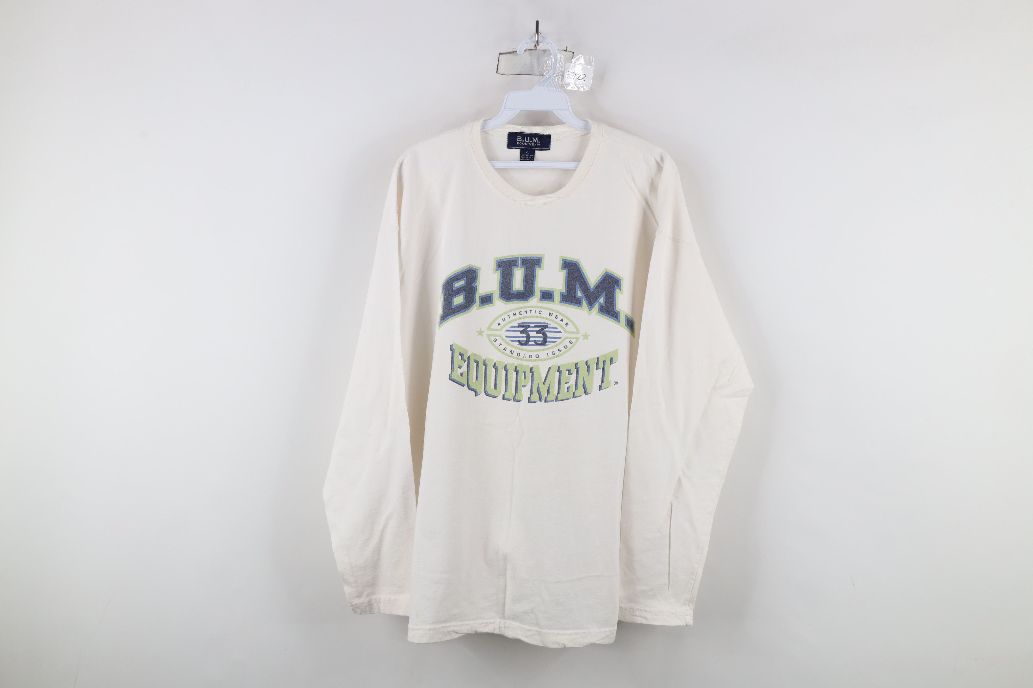 Vintage Vintage 90s Bum Equipment Spell Out Long Sleeve T-Shirt USA Size US XL / EU 56 / 4 - 1 Thumbnail