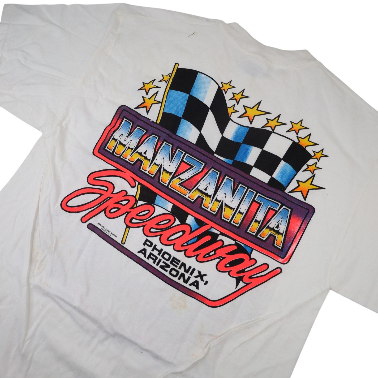 Vintage VTG Manzanita Speedway Sprint Car Racing War Graphic T Shirt Size US L / EU 52-54 / 3 - 10 Thumbnail