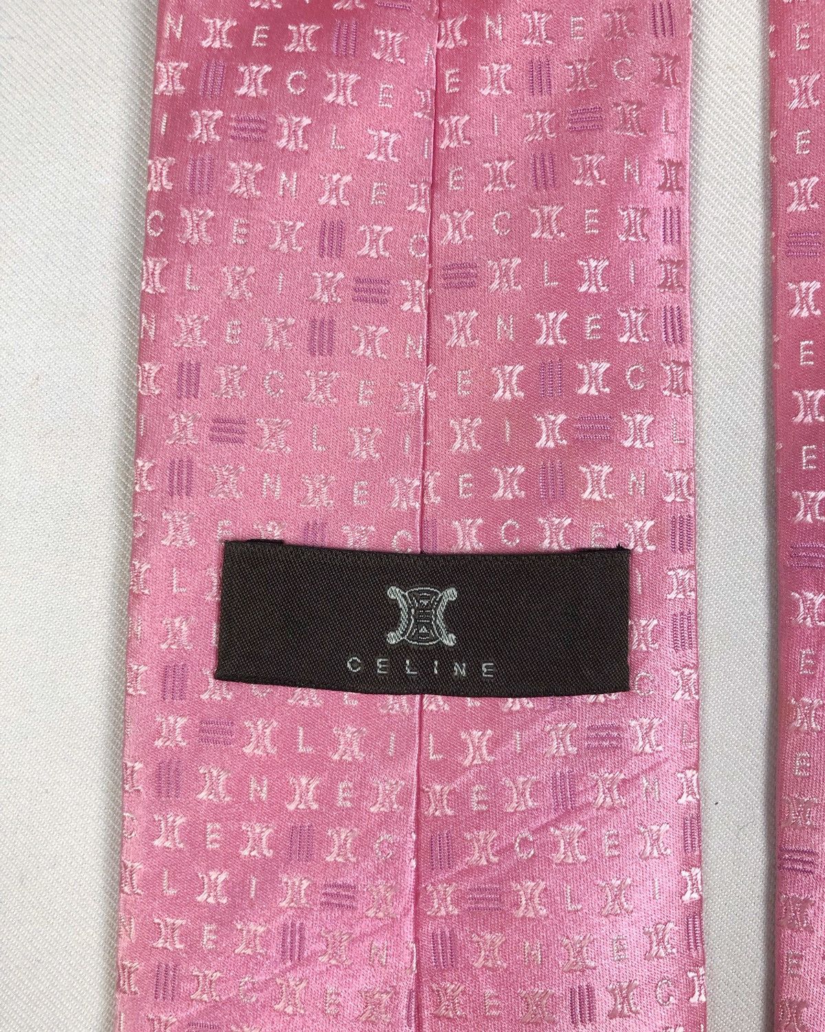 Celine Rare Celine Monogram Silk Tie Made in Italy Size ONE SIZE - 6 Thumbnail