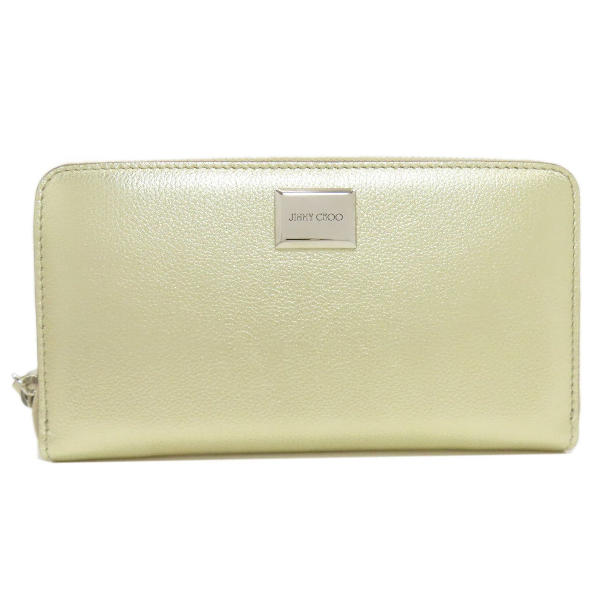 Jimmy Choo Jimmy Choo Round Zip Long Wallet Leather Women's Size ONE SIZE - 1 Thumbnail