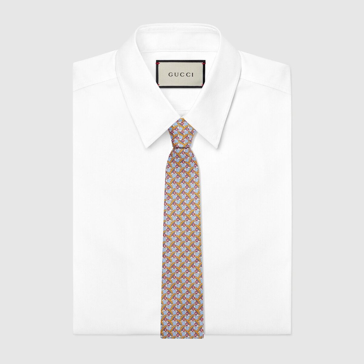 Gucci o1mt1gz0225 Size: OS / Round Interlocking G Belts Silk Tie Size ONE SIZE - 2 Thumbnail