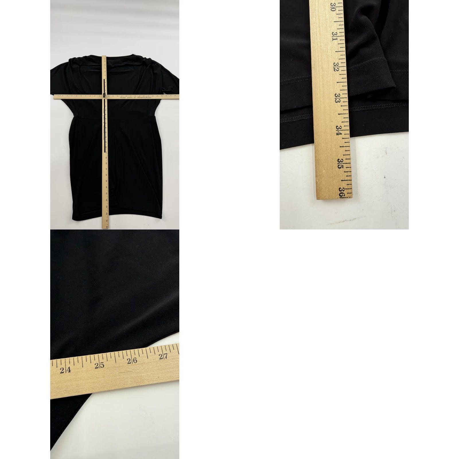 Badgley Mischka Mark + James by Badgley Mischka Dress Womens Medium Black Dolman V-Neck Stretch Size M / US 6-8 / IT 42-44 - 8 Thumbnail