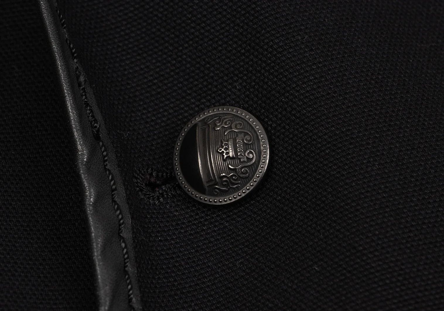 Issey Miyake Leather Piping Canvas Jacket in Black 2 Size US M / EU 48-50 / 2 - 7 Thumbnail