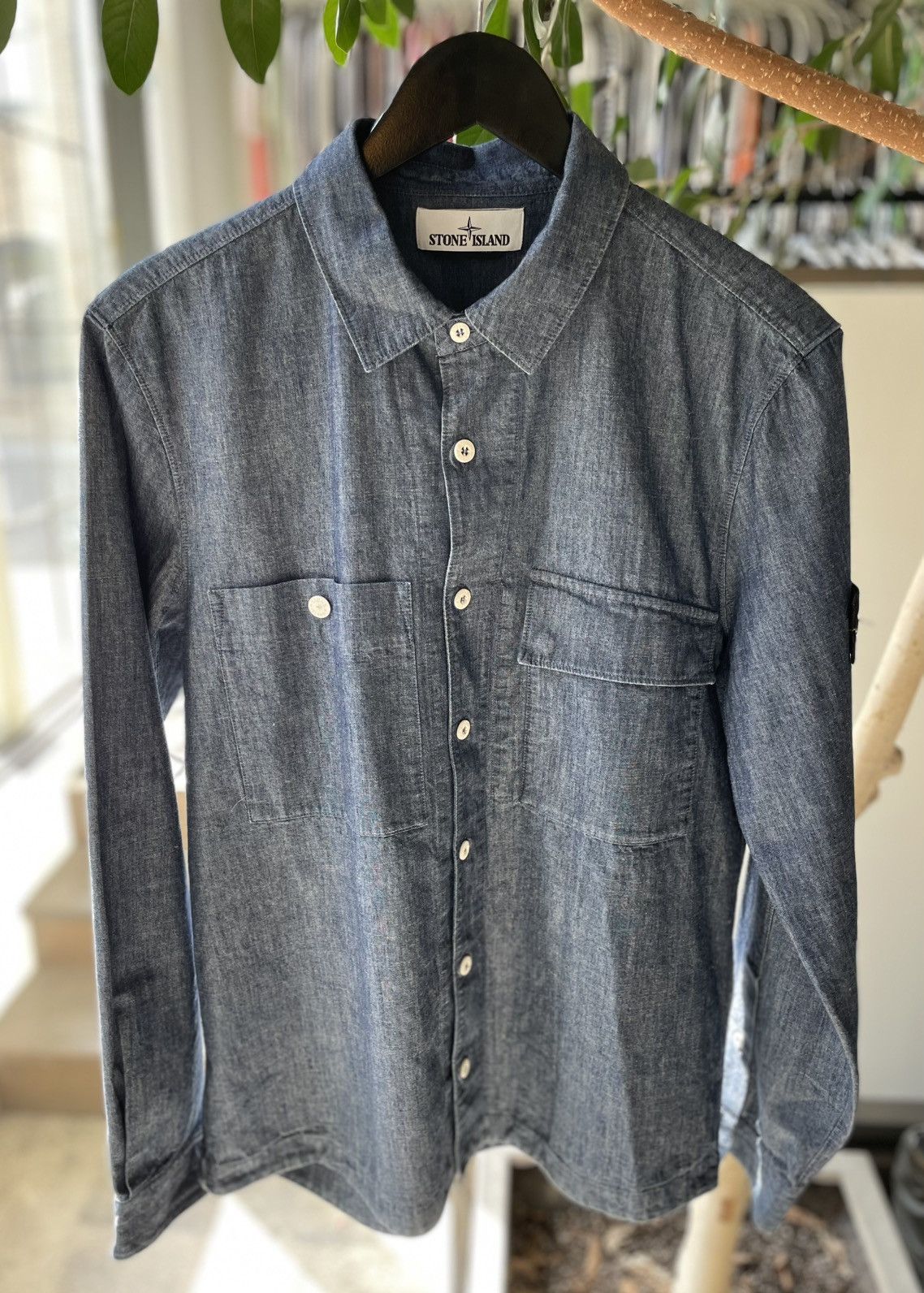 Stone Island Stone Island Chambray Over Shirt Buttonup Size US L / EU 52-54 / 3 - 2 Thumbnail