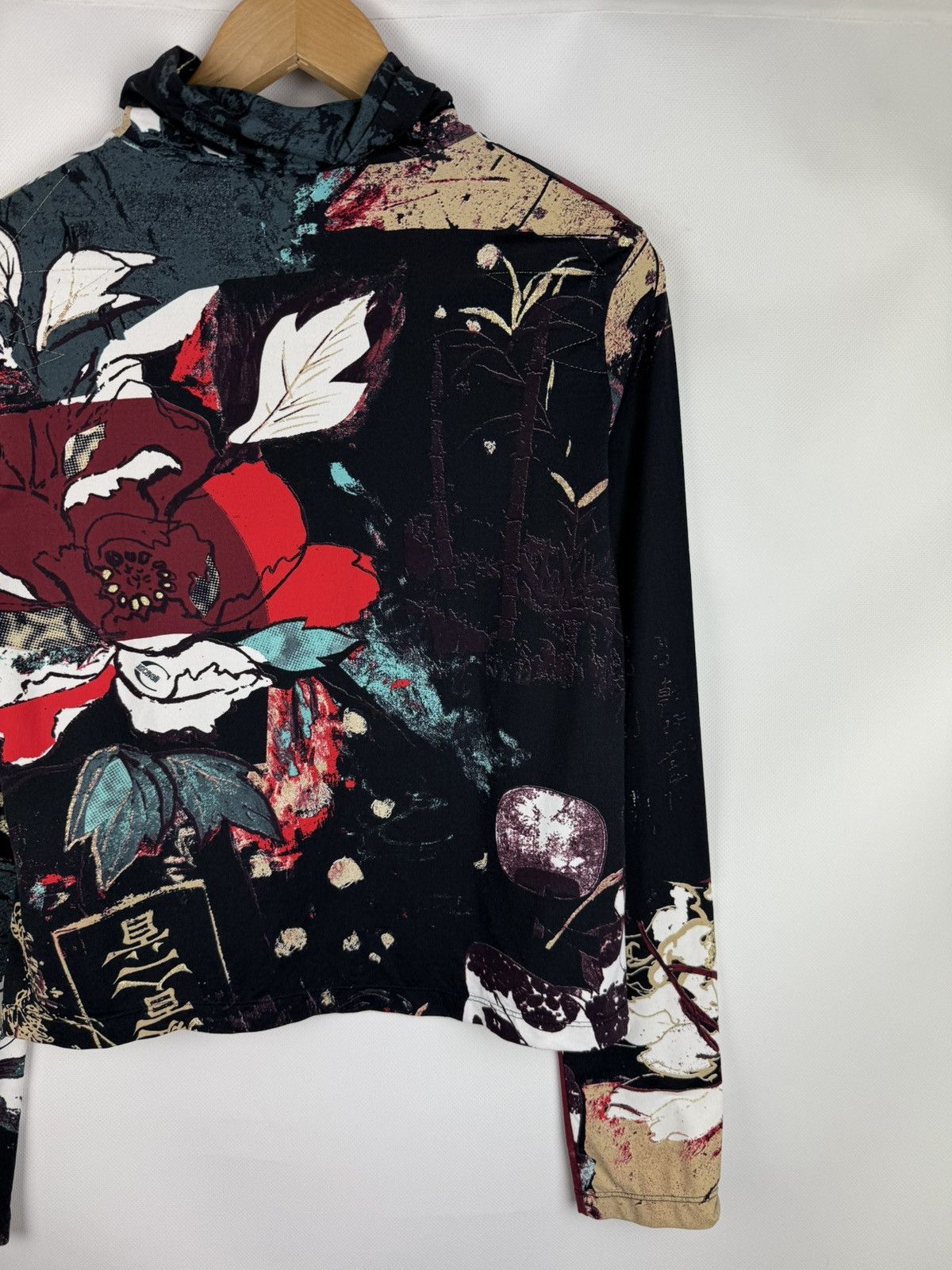 Just Cavalli × Roberto Cavalli Roberto Just Cavalli Japanese Pattern Nylon Sweater Tunic Size L / US 10 / IT 46 - 17 Thumbnail