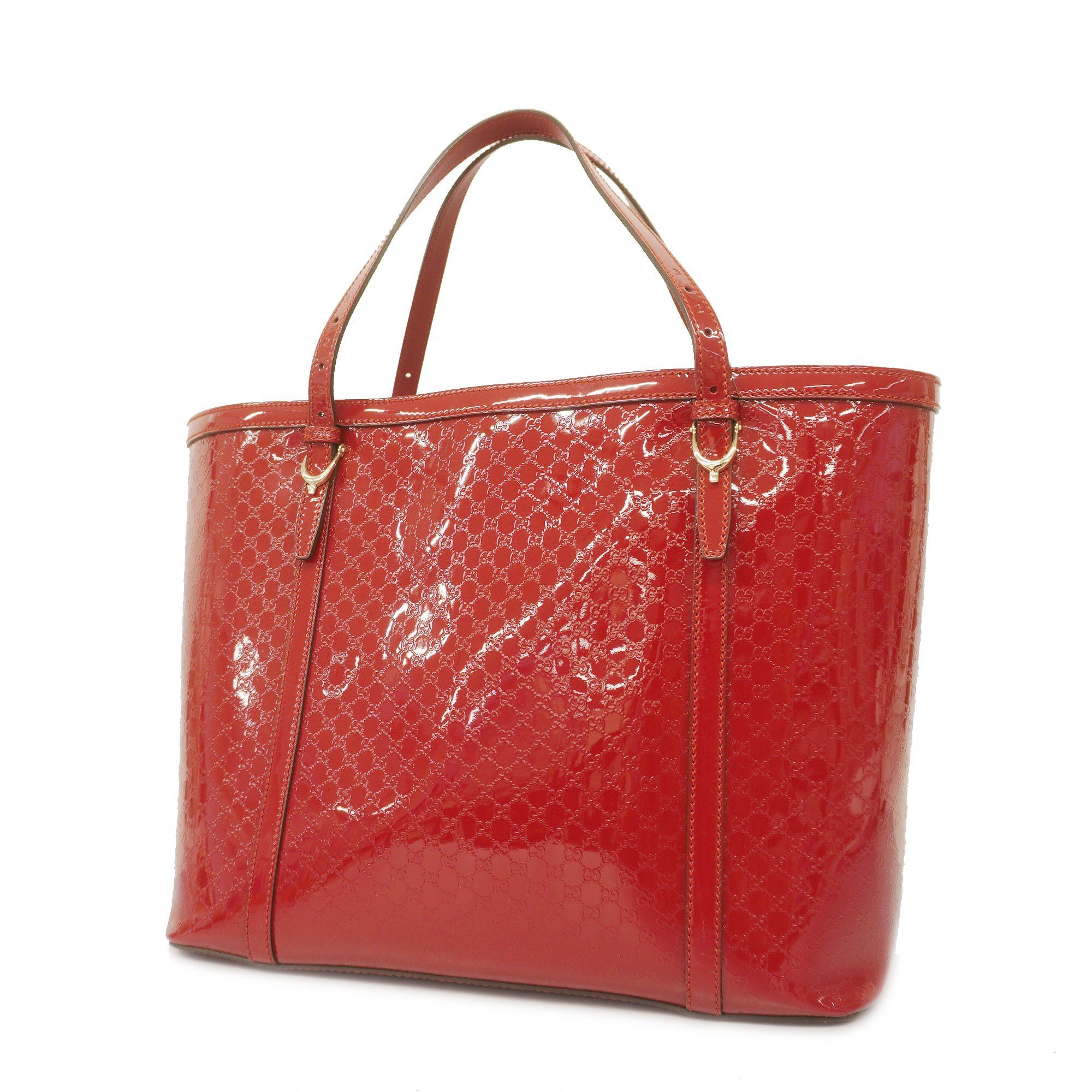 Gucci Auth Gucci MicroGuccissima 309613 Women's Leather Tote Bag Red ...