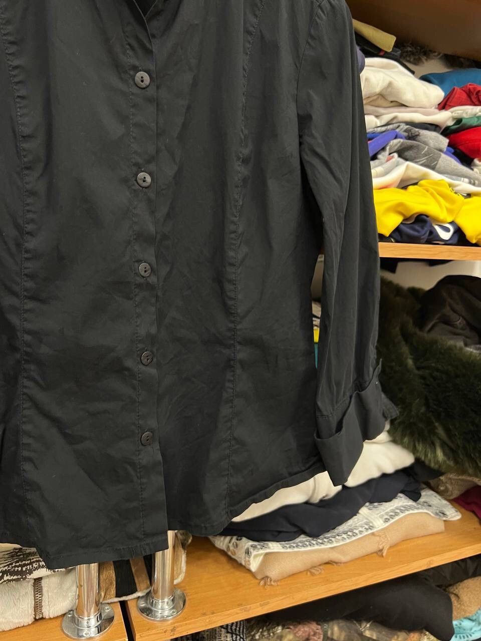Japanese Brand × Sarah Pacini Sarah Pacini Vintage Luxury Black Basic Shirt Size M / US 6-8 / IT 42-44 - 4 Thumbnail