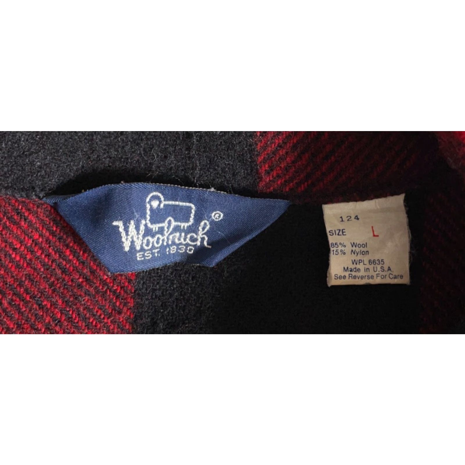 Vintage VINTAGE Woolrich Jacket Chore Buffalo Plaid Red Black USA Made Workwear Mens Large Jacket Size US L / EU 52-54 / 3 - 3 Thumbnail