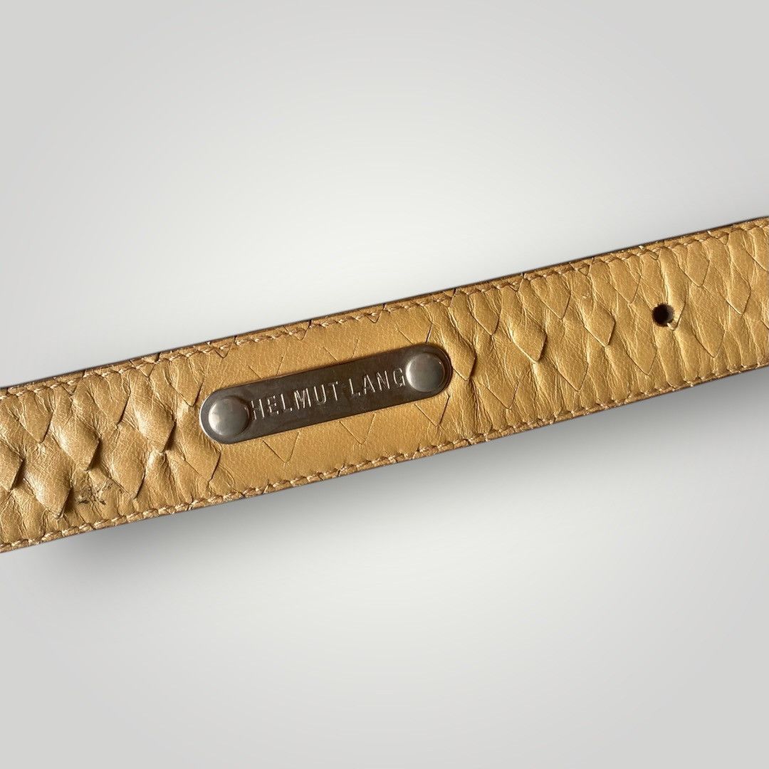 Helmut Lang Archive Metal Plate Reptile Belt Size ONE SIZE - 6 Thumbnail