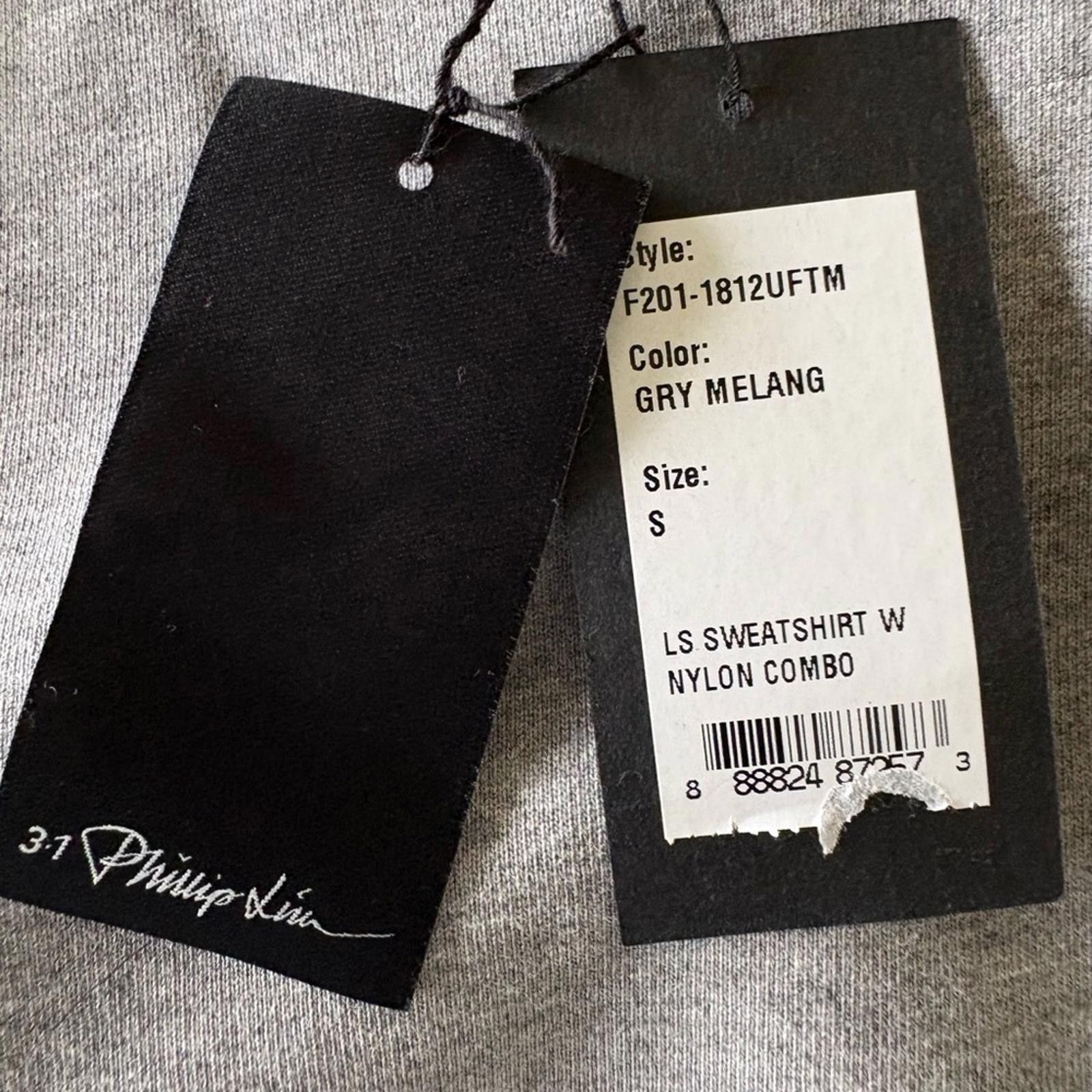 3.1 Phillip Lim 3.1 Phillip Lim Grey Melange Sweatshirt Nylon Combo Sleeves Size US S / EU 44-46 / 1 - 9 Thumbnail