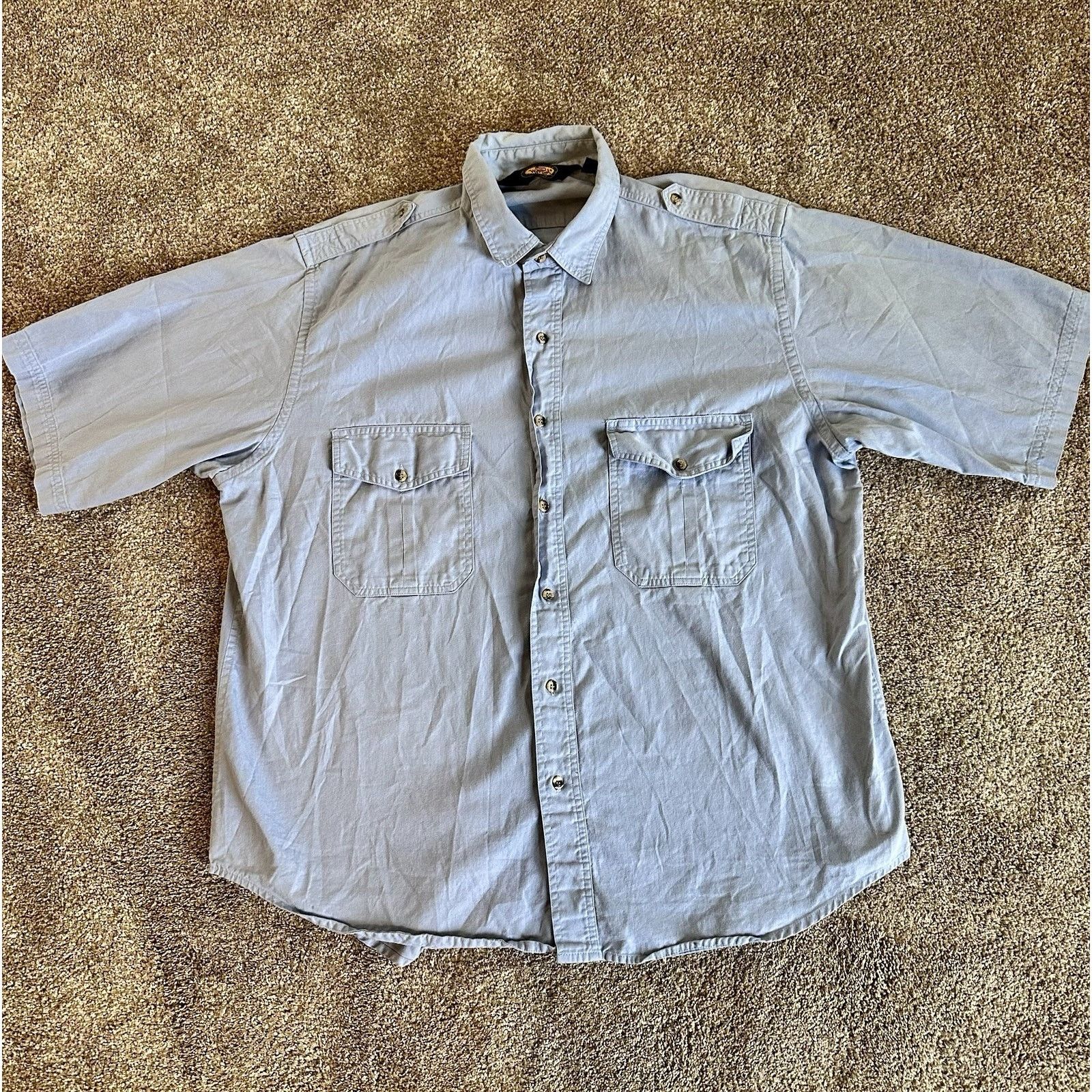 Woolrich Woolen Mills Woolrich Men's Workwear Work Button Down Short Sleeve Size US L / EU 52-54 / 3 - 1 Thumbnail