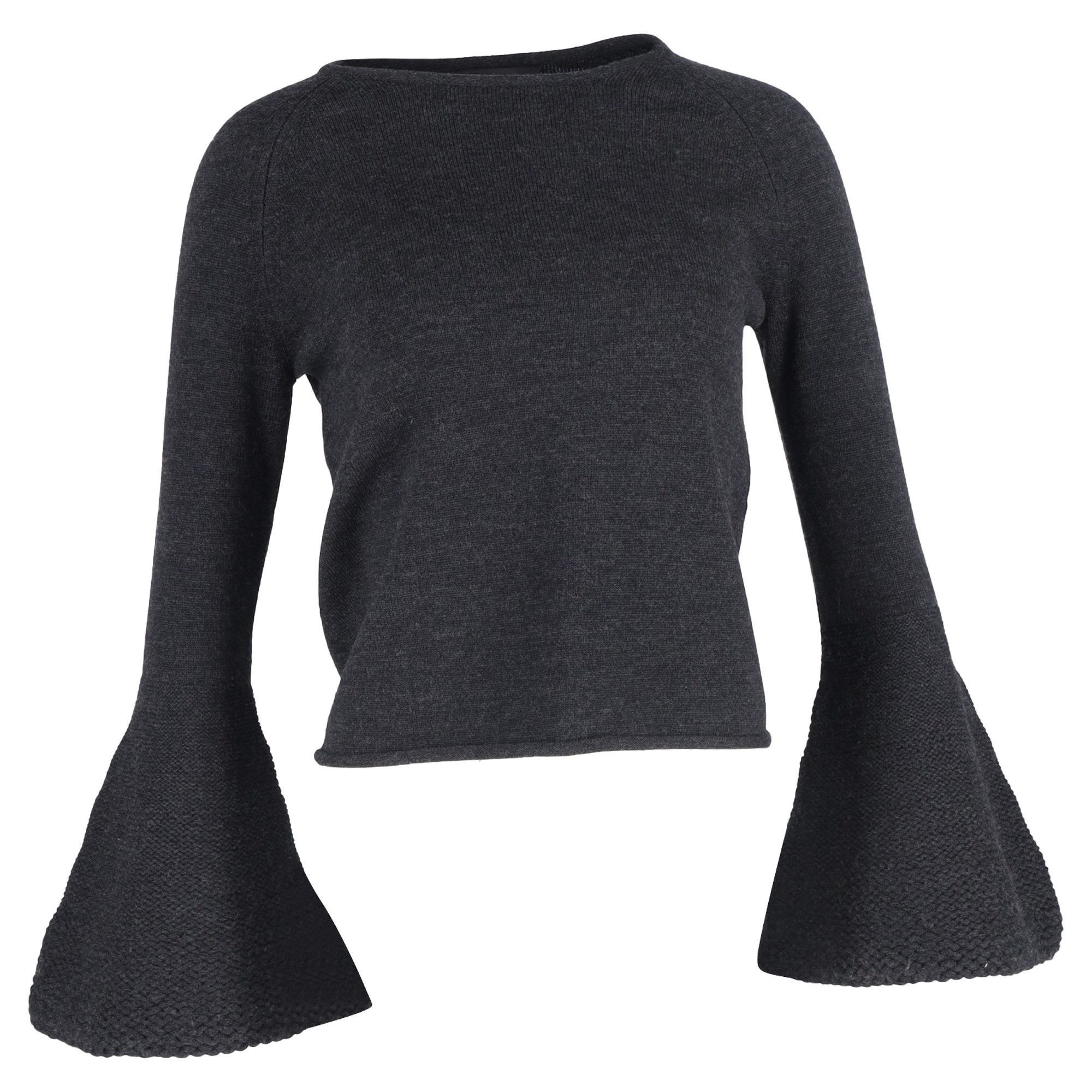 CO Co Flared Sleeve Sweater in Grey Wool Size XXS / US 00 / IT 34 - 1 Thumbnail
