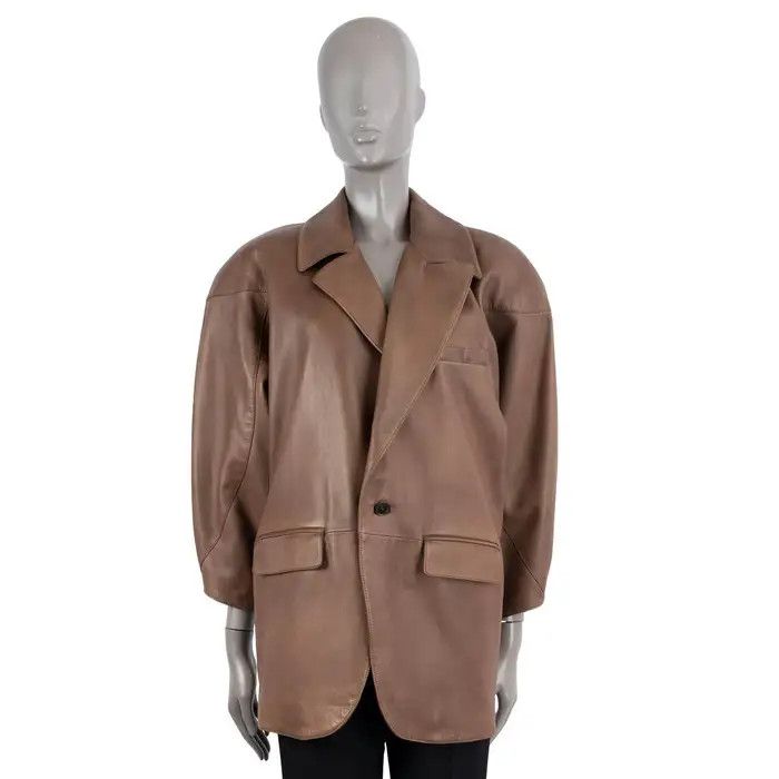 Saint Laurent Paris o1tp1o1224 Runway Oversized Leather Jacket in Dark Brown Size M / US 6-8 / IT 42-44 - 3 Thumbnail