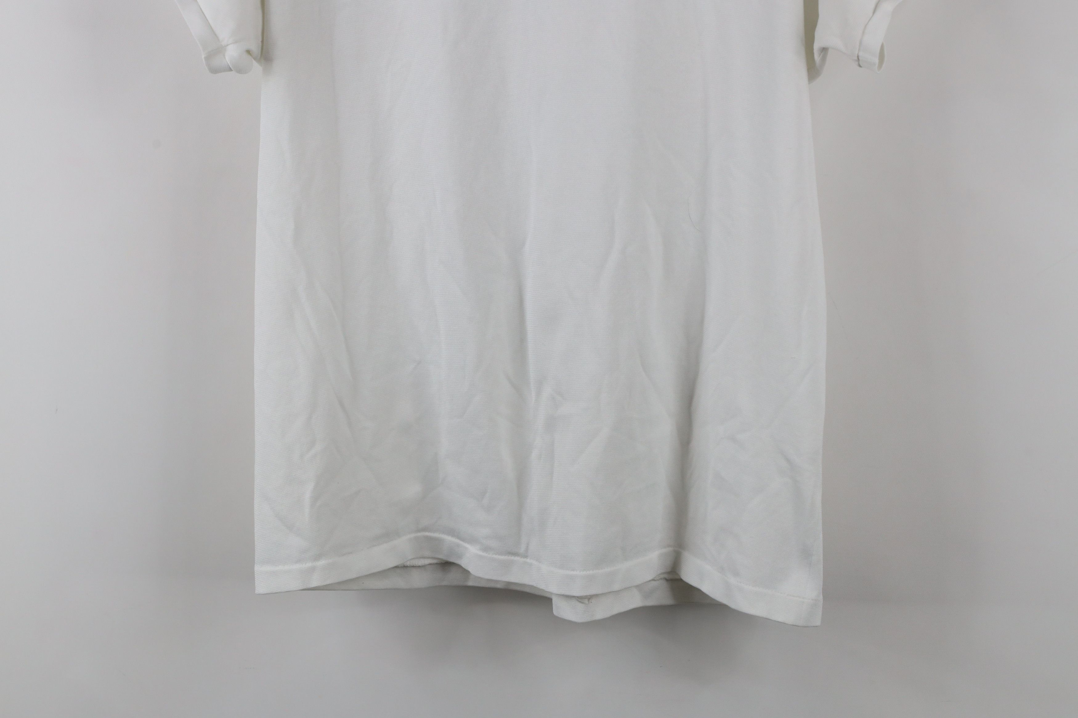 Vintage Vintage 70s Streetwear Knit Short Sleeve T-Shirt White USA Size US L / EU 52-54 / 3 - 3 Thumbnail