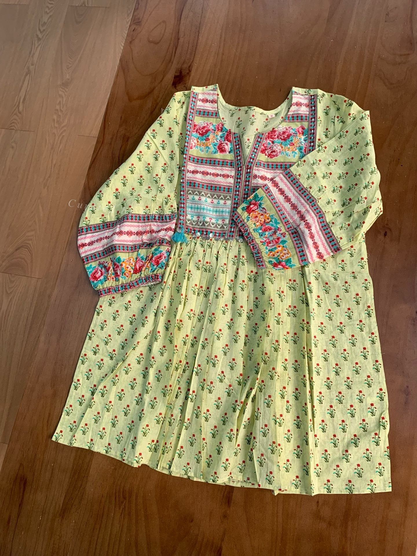 Other New Indian Cotton Mint Green Top Size M / US 6-8 / IT 42-44 - 1 Thumbnail