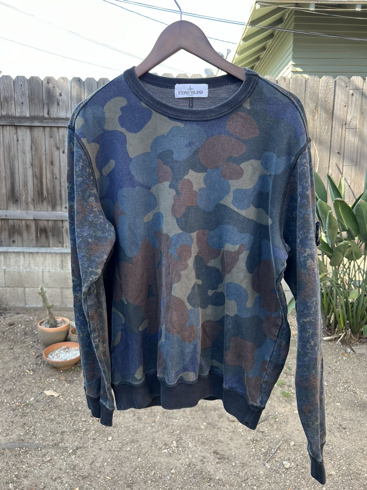 image of Vintage Stone Island Camo Pullover Ss13, Men's (Size XL)