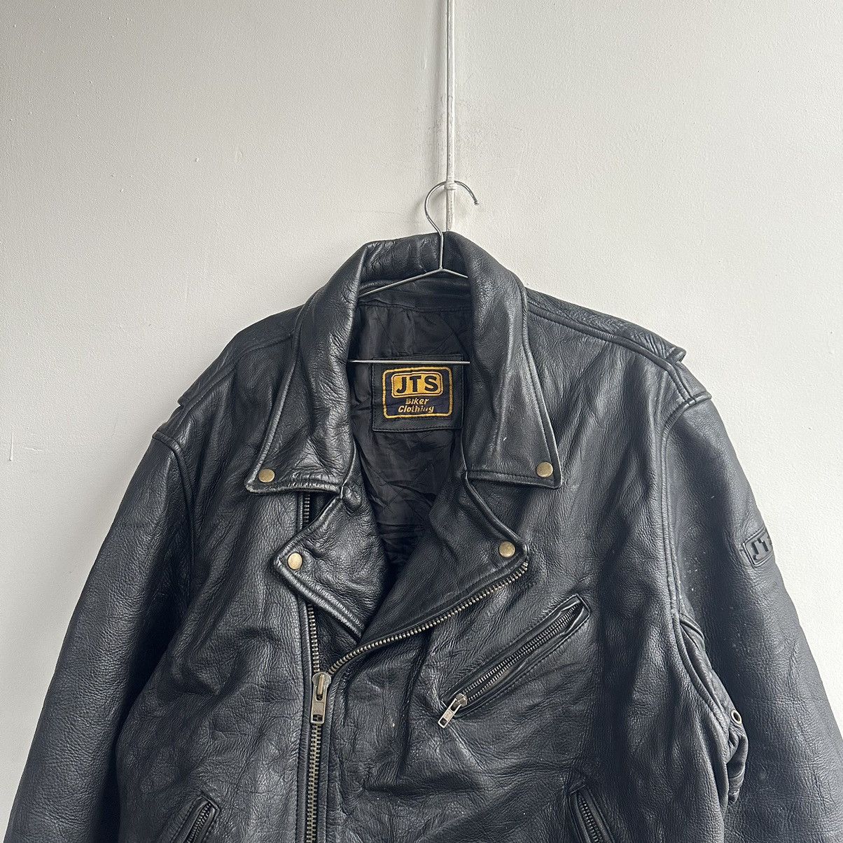 Genuine Leather Vintage Leather moto biker Jacket y2k jacket Size US XXL / EU 58 / 5 - 15 Thumbnail