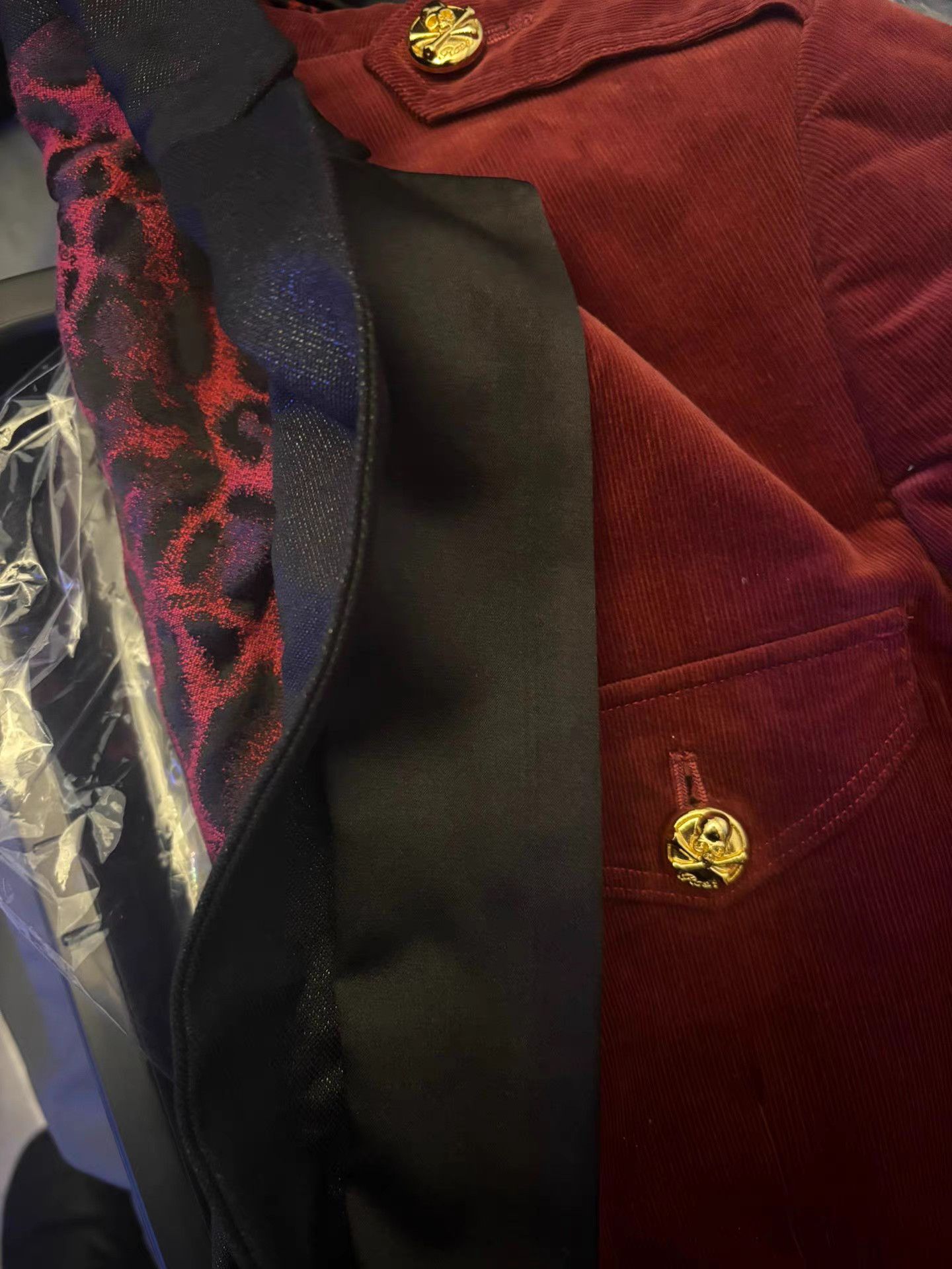 Roen Roen Velvet Blazer with Large Back Crystal Skull K11 Size US M / EU 48-50 / 2 - 4 Thumbnail
