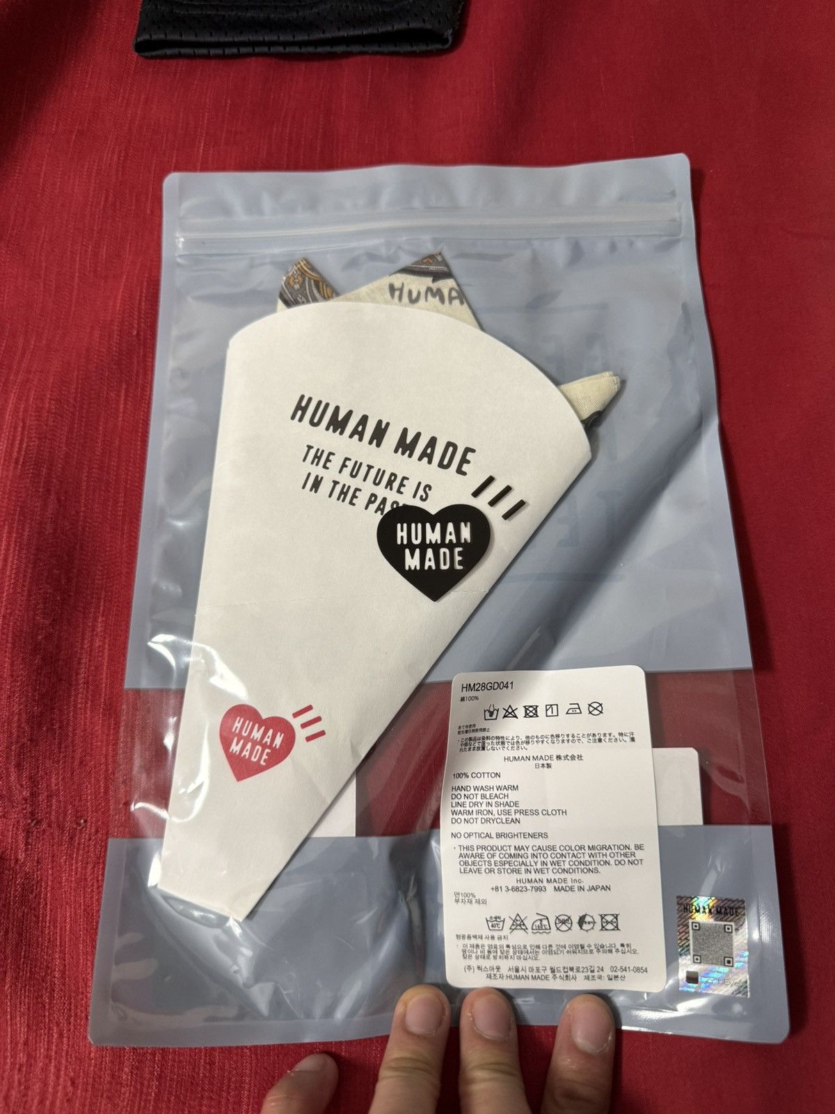 Human Made Bandana - White w/ design print - O/S