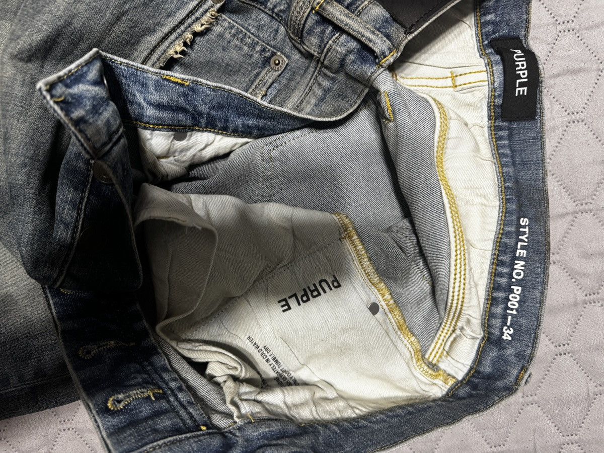 Purple Brand Purple Brand P001 Light Wash Jeans – Excellent Condition Size US 33 - 3 Thumbnail