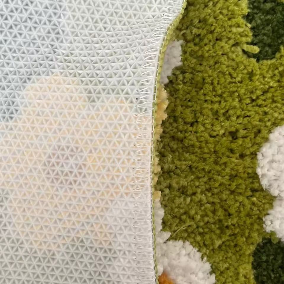Handmade Daisy Flowers Tufting Bathroom Bedroom Rug Carpet Size ONE SIZE - 5 Thumbnail