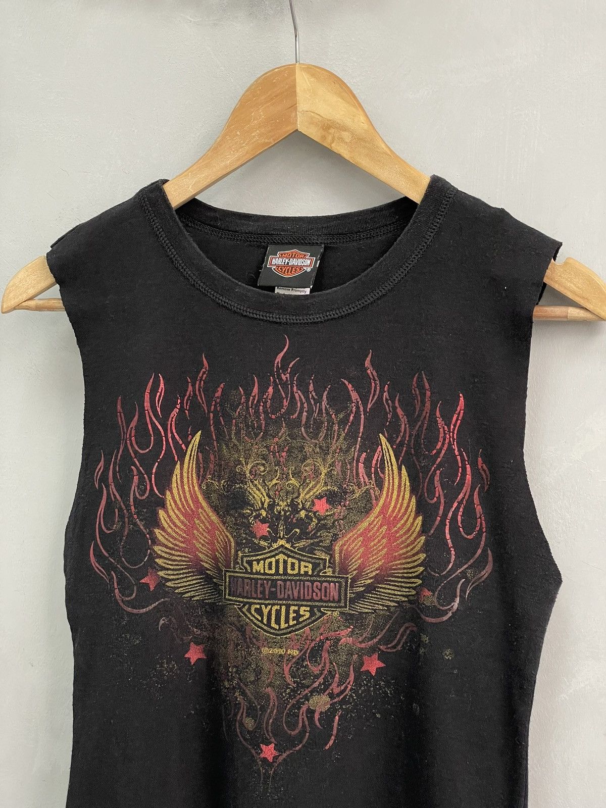 Harley Davidson Rare 90s flames haley davidson slim tank top y2k Size US M / EU 48-50 / 2 - 3 Thumbnail