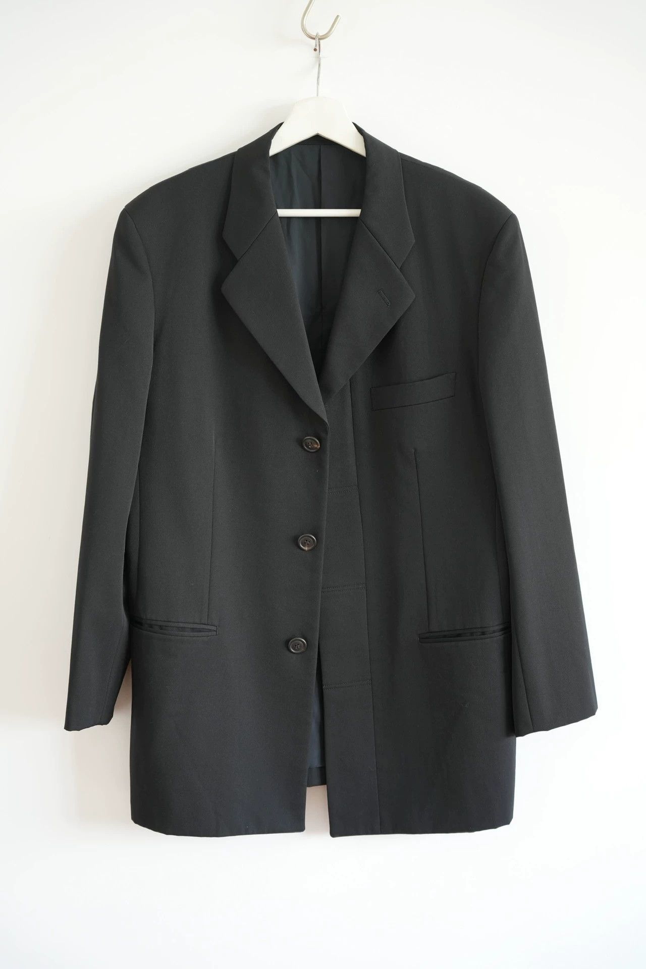 Issey Miyake Issey Miyake Men 88AW Hidden Button Wool Blazer Size US L / EU 52-54 / 3 - 1 Thumbnail