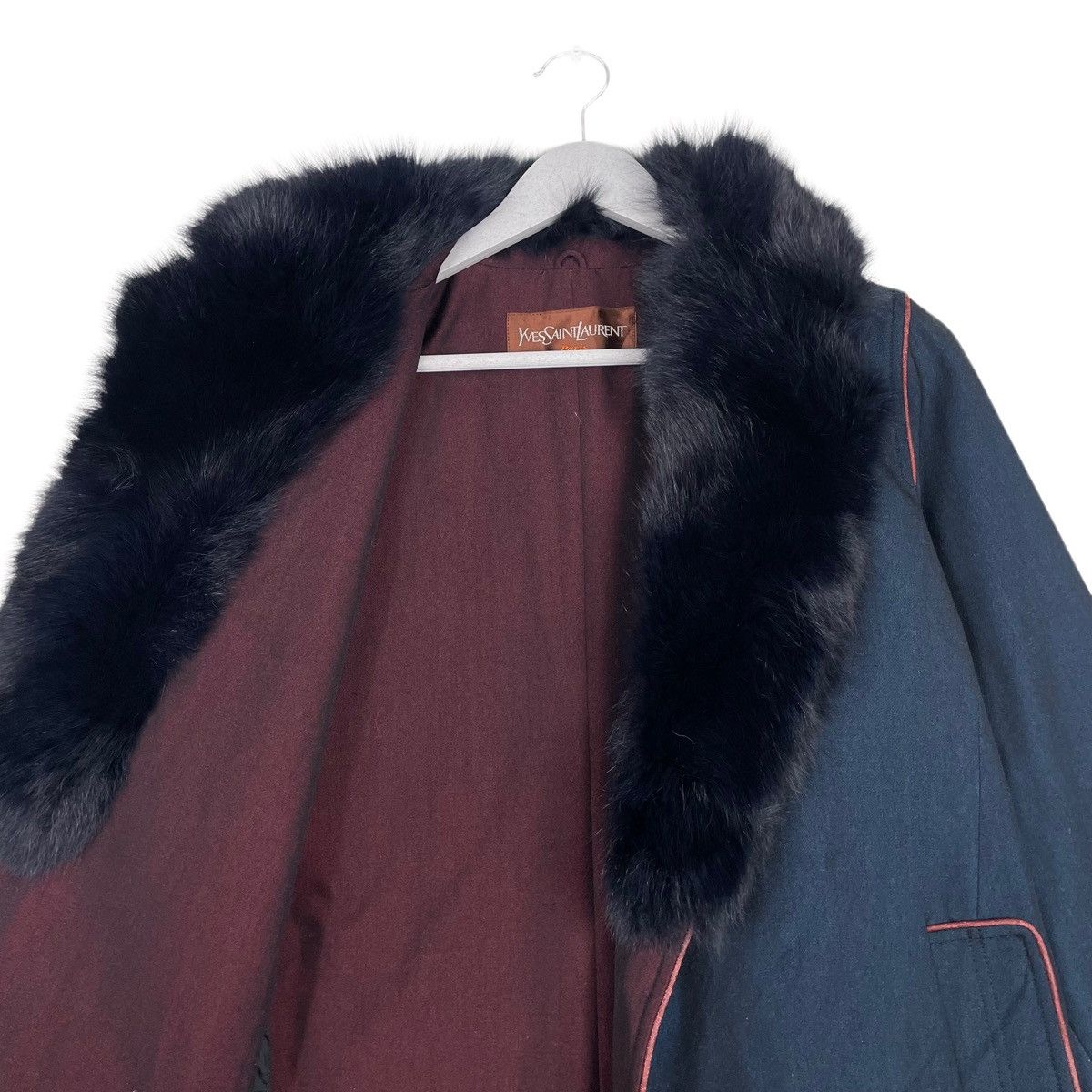 Yves Saint Laurent 💥YVES SAINT LAURENT LUXURY FUR COLLAR JACKET Size M / US 6-8 / IT 42-44 - 9 Thumbnail