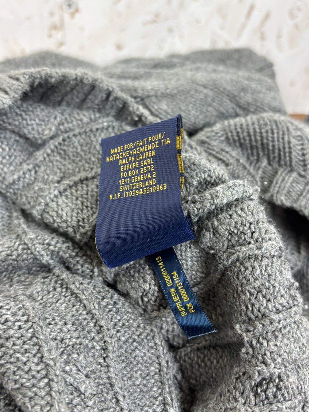Polo Ralph Lauren Polo By Ralph Lauren Iconic Cable Knit Sweater Grey Size L Size US L / EU 52-54 / 3 - 10 Thumbnail