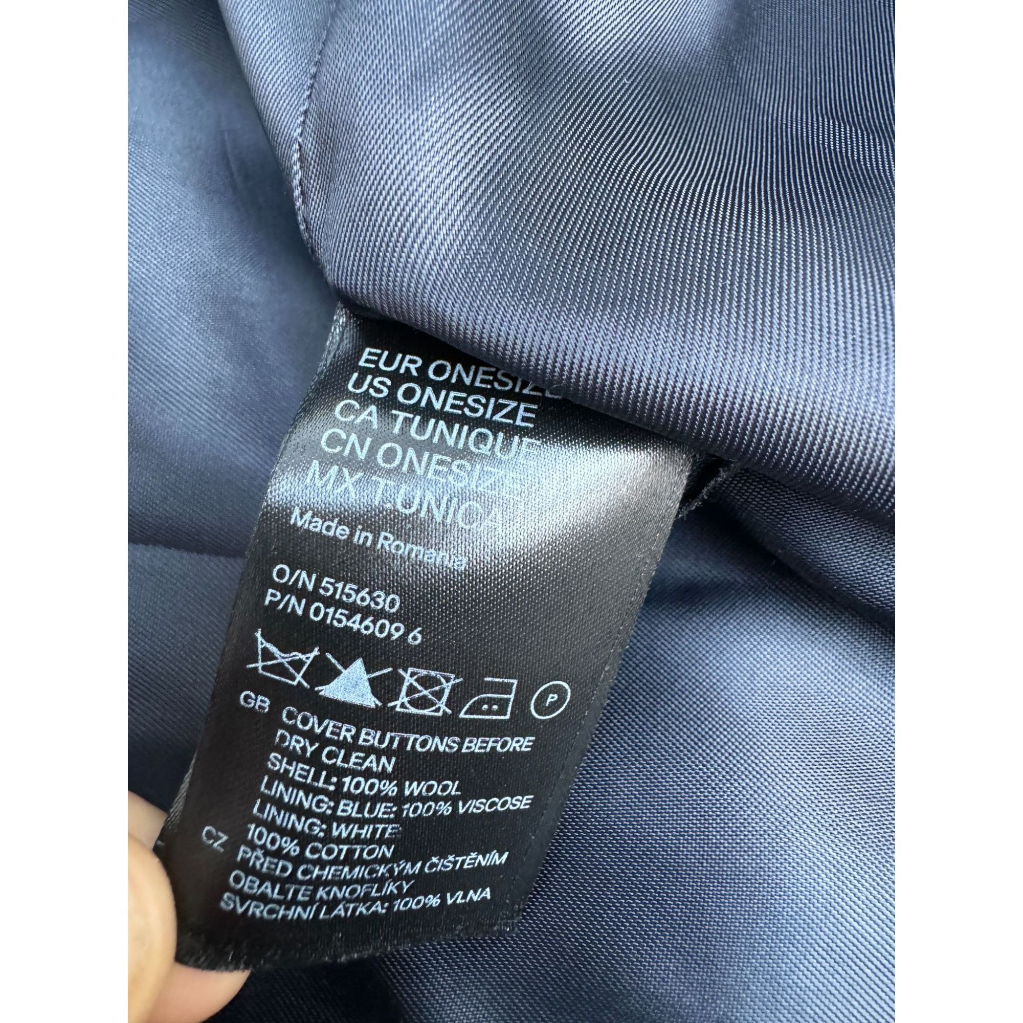 Maison Margiela Oversized Navy Wool Coat Size ONE SIZE - 7 Thumbnail