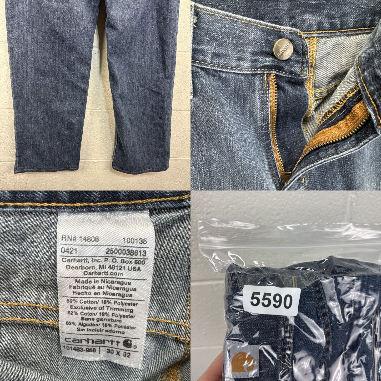 Carhartt Carhartt Jeans Denim Relaxed Fit Size 30x32 101483-968 Blue Medium Wash Men 5-Pocket Logo Workwear Classic 90s Grunge Motorcycle USA Size US 30 / EU 46 - 9 Thumbnail