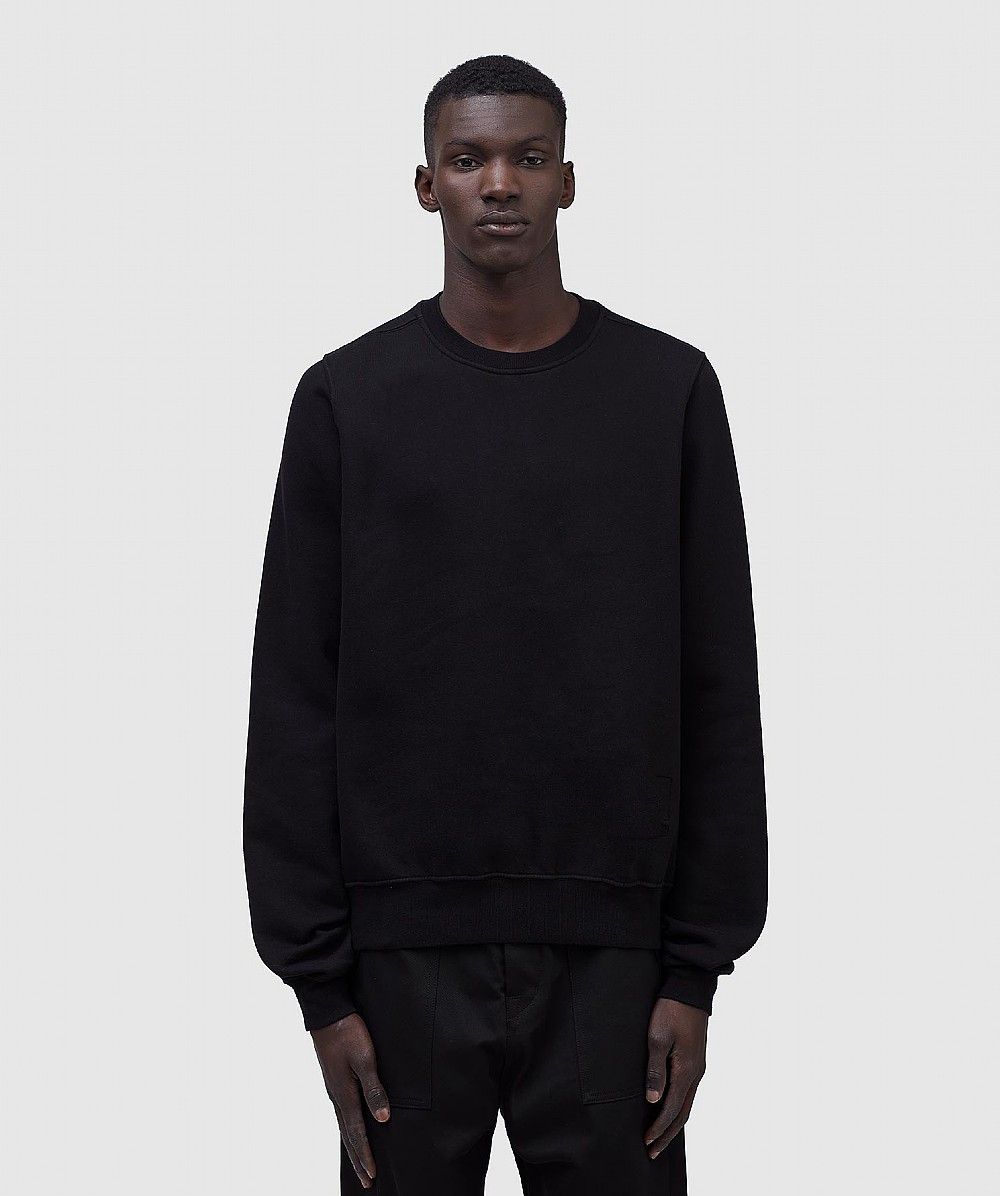 image of Rick Owens x Rick Owens Drkshdw NWT $890 Stonewashed Crew Neck Sweatshirt in Black (Size Small)