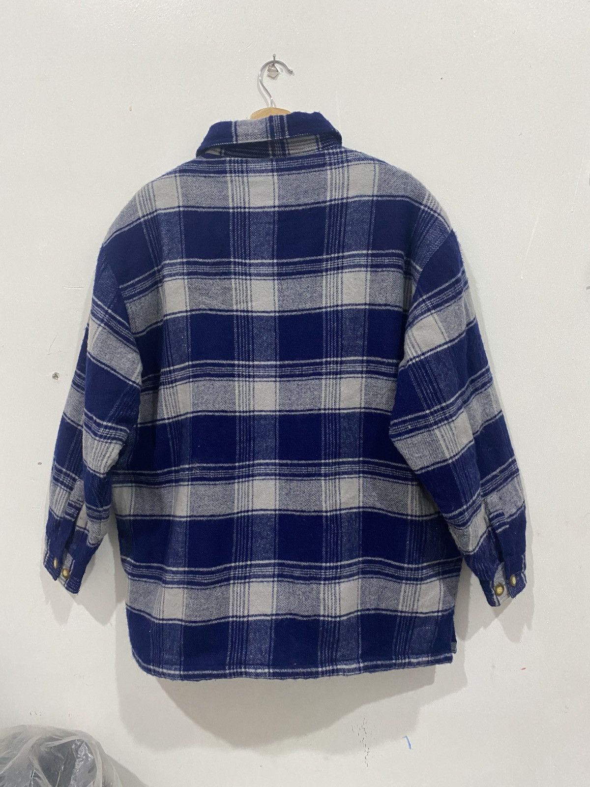 Japanese Brand Hill Crop Vintage Flannel wool Sherpa Jacket Size US L / EU 52-54 / 3 - 2 Thumbnail