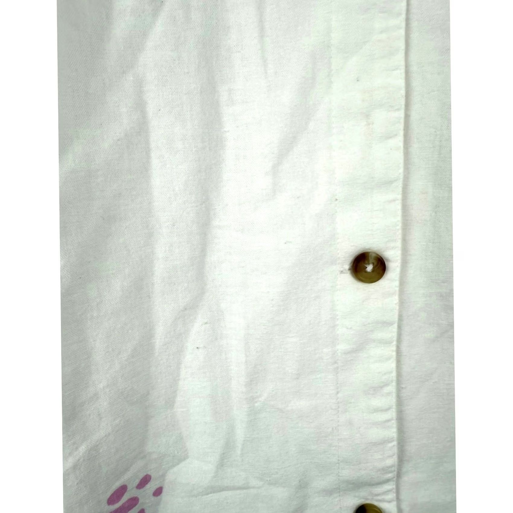 Vintage ROXY x Kate Bosworth Cotton Blend Button-Up Shirt - White - L - Women - Short Sleeve - NWT Size 36" / US 14 / IT 50 - 5 Thumbnail