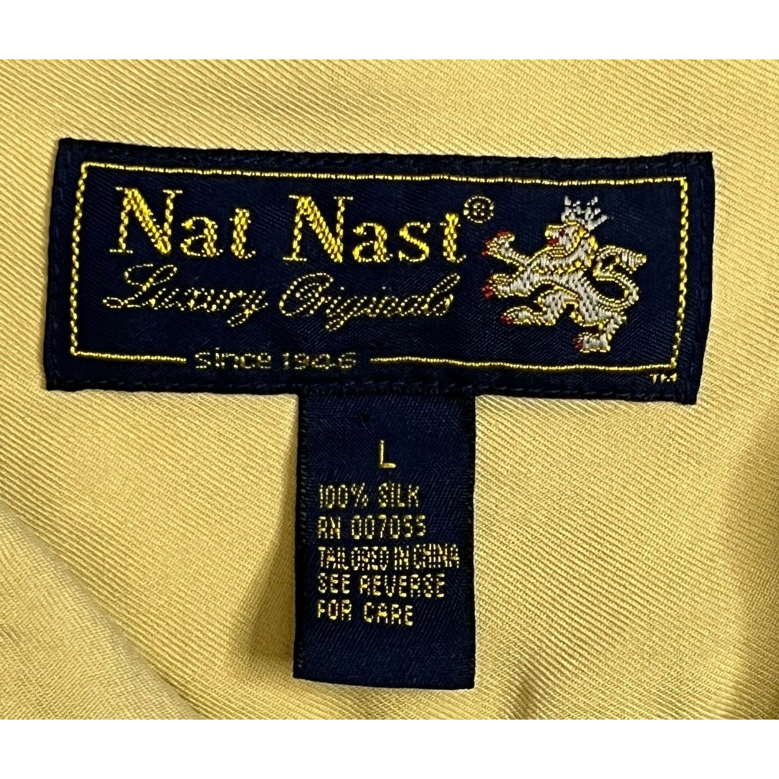 Nat Nast Nat Nast Originals Silk Shirt Yellow Short Sleeve Button Up Size US L / EU 52-54 / 3 - 3 Thumbnail