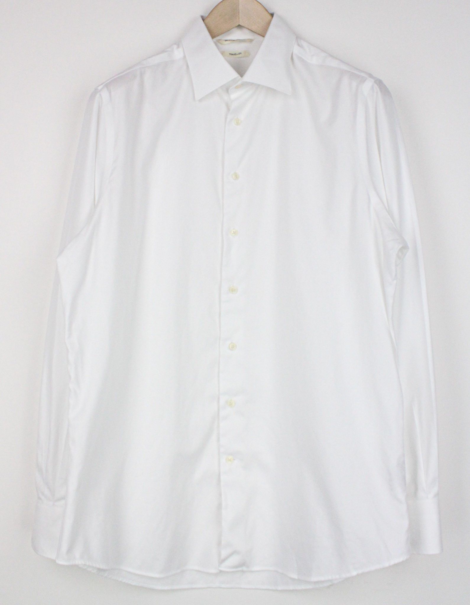 Suitsupply 41/16 Slim White Cotton Long Button-Up 72754 Size 40R - 1 Thumbnail