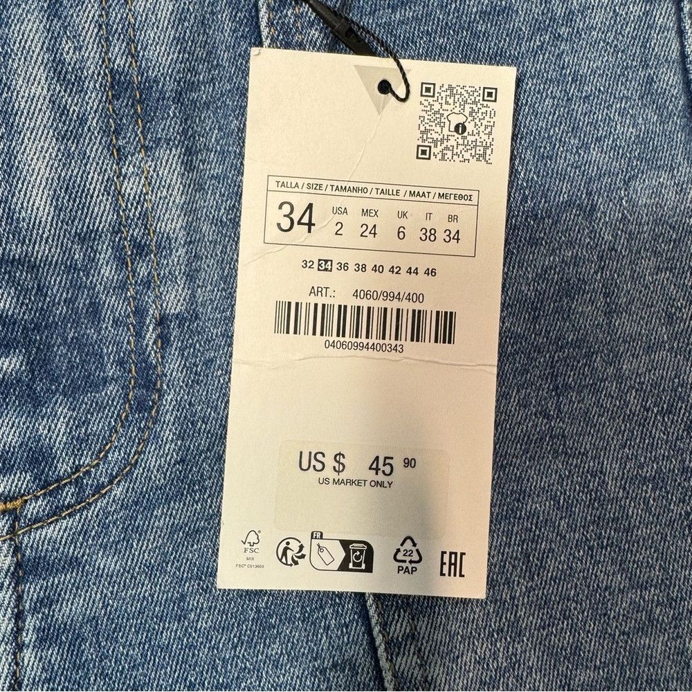Zara NWT New Zara Split Skinny Jeans Size 2 Size 26" / US 2 / IT 38 - 5 Thumbnail