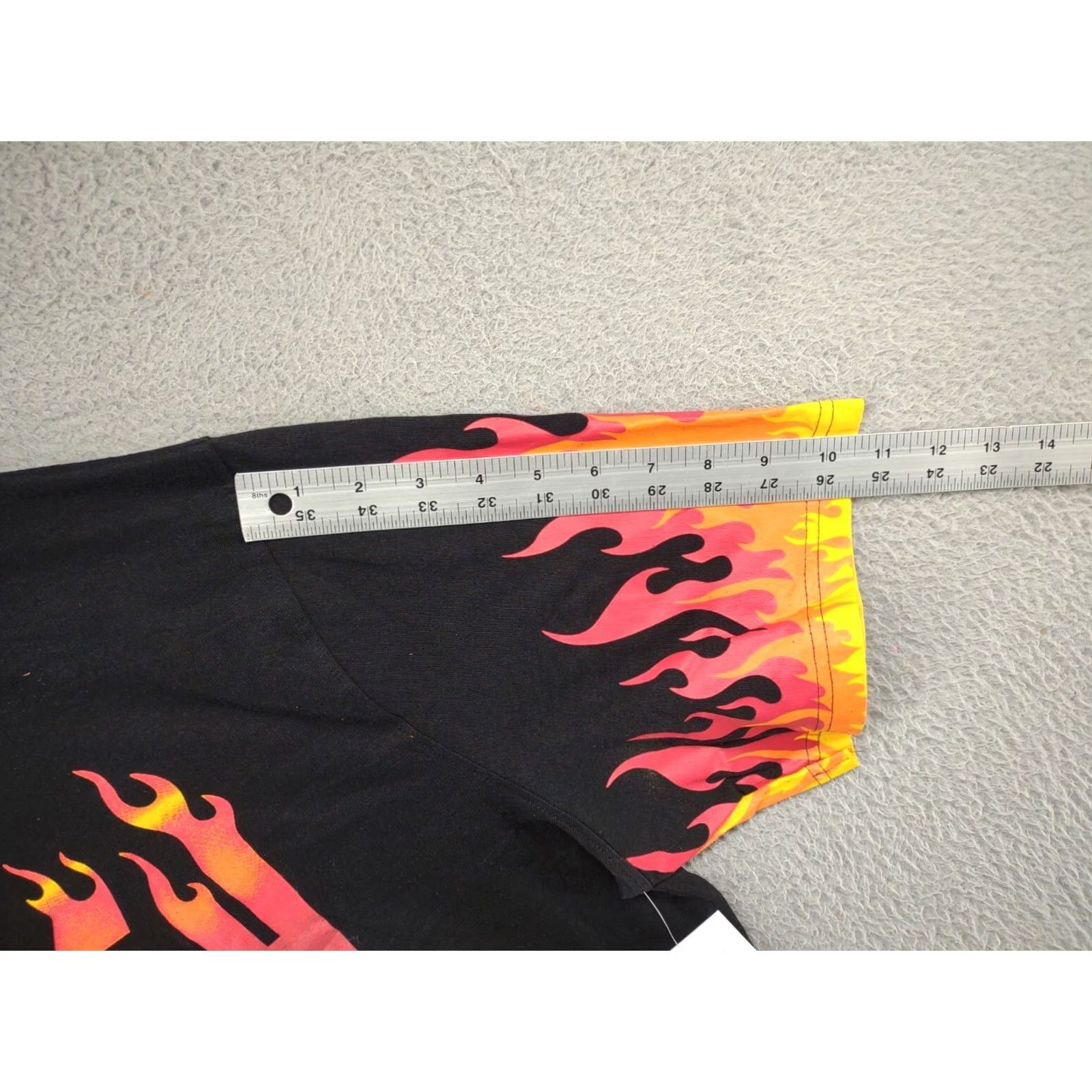 Vintage Parish Nation Men’s Red Flames Health Wealth and Wisdom Shirt 3XL Black Cotton Crew Neck Short Sleeve Pullover Vinyl Trim Flames Shirt Mens Size US XXL / EU 58 / 5 - 7 Thumbnail