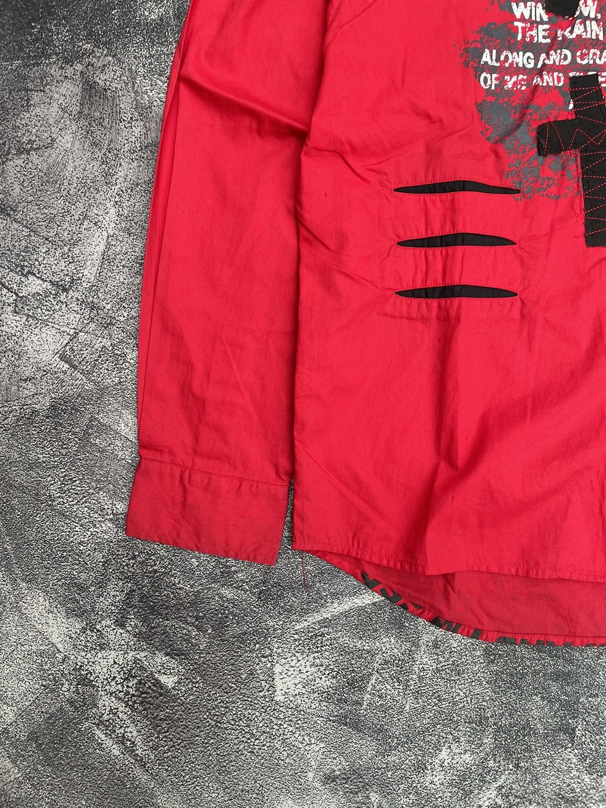 If Six Was Nine Slash number English letter print shirt Cross Punk Style Size US L / EU 52-54 / 3 - 4 Thumbnail