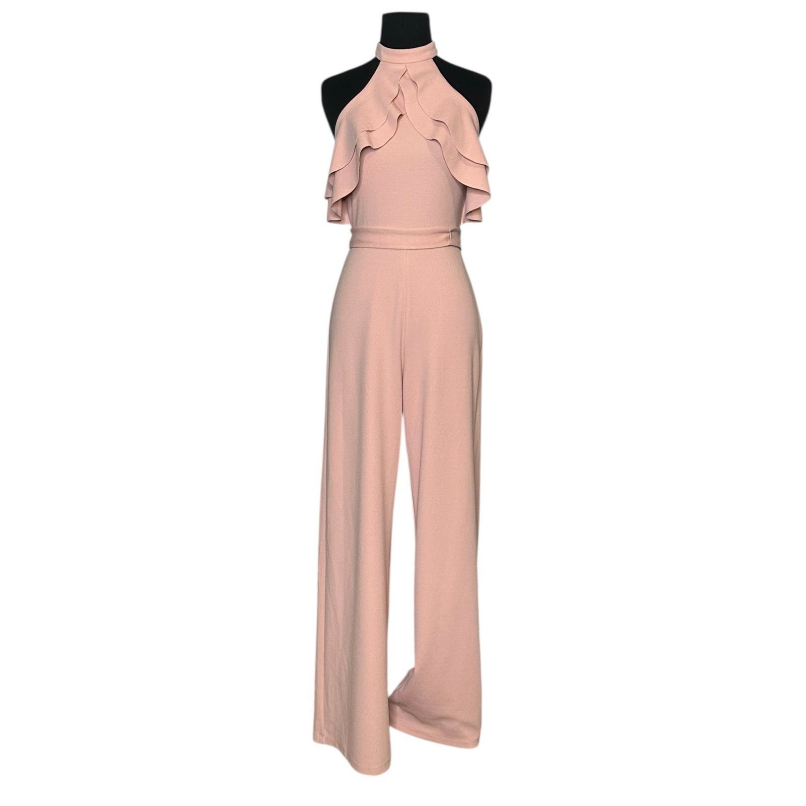 Anthropologie Avec les Filles halter neck ruffled jumpsuit size 2 Size 26" / US 2 / IT 38 - 11 Thumbnail
