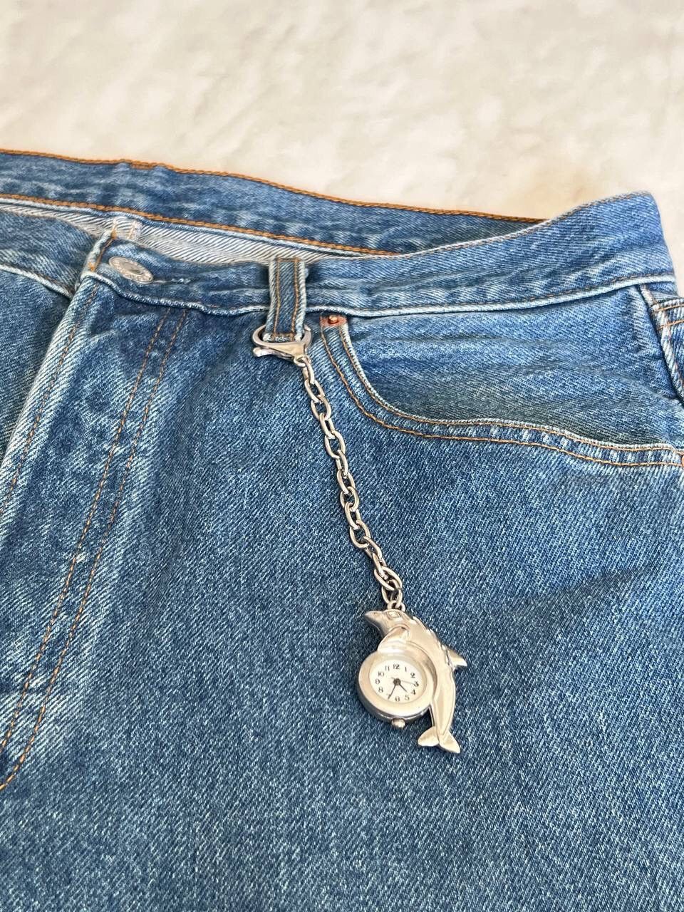Japanese Brand × Vintage Vintage Delphine 🐬 Japanese style futuristic Steel Watch Size ONE SIZE - 4 Thumbnail