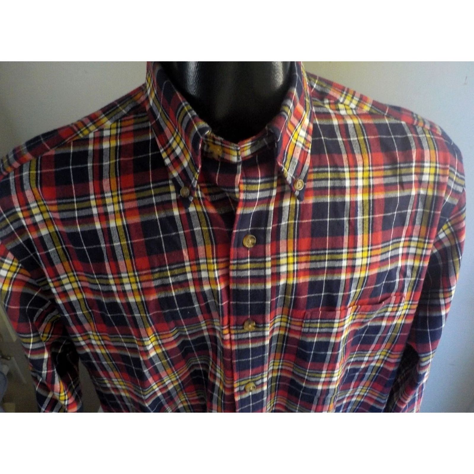 Brooks Brothers Brooks Brothers Button-Down Shirt LS All Cotton Plaid Red/Navy/Yellow/White M Mens Size US M / EU 48-50 / 2 - 2 Thumbnail