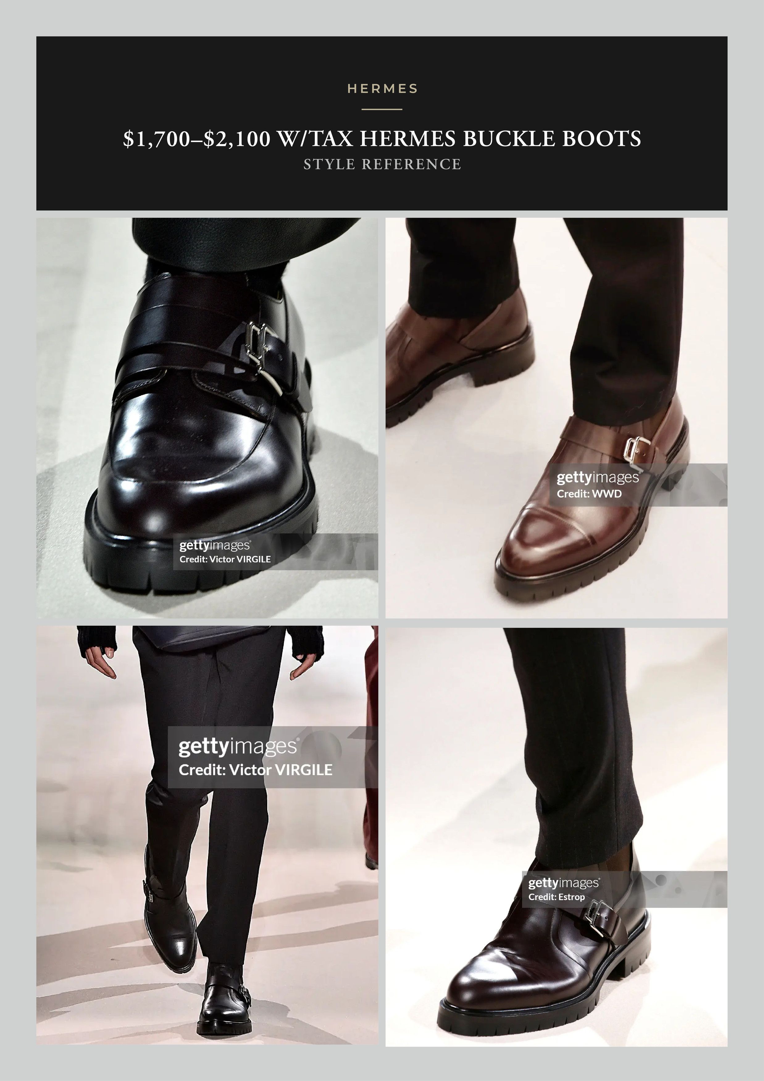Hermes Fits 10.5, Ultimate Rare $1,800 Silver Buckle Ankle Boots Size US 10 / EU 43 - 10 Thumbnail