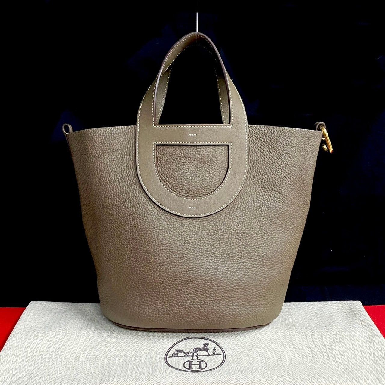 Hermes Hermes Handbag Gray Leather Size ONE SIZE - 1 Thumbnail
