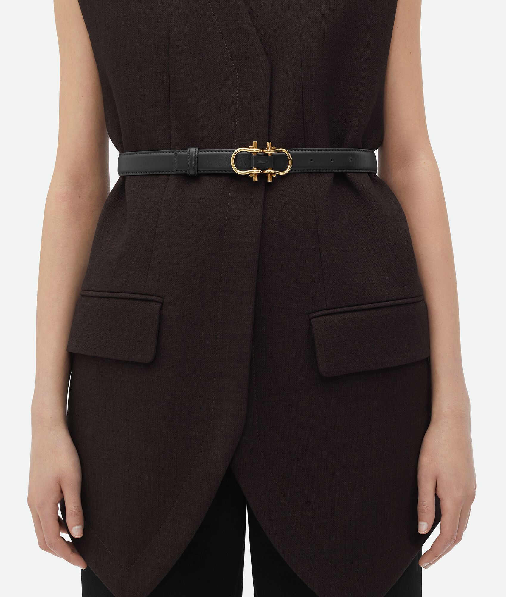 Bottega Veneta o1w1db11125 Size: 70 / Monsieur Belt in Black Size ONE SIZE - 4 Thumbnail