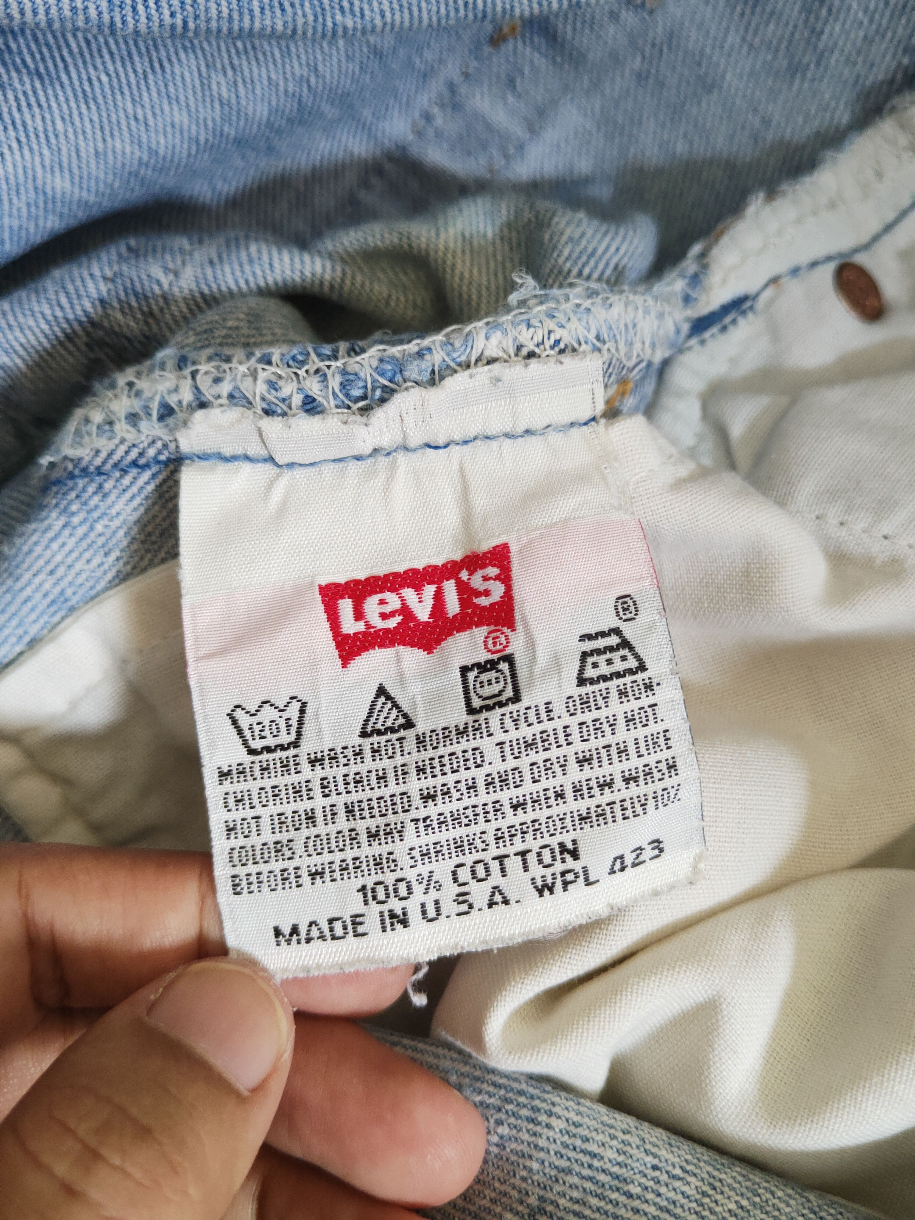 Levi's DL 501 Levi's Blue Distressed Denim vintage Pants #S1373 Size US 33 - 18 Thumbnail
