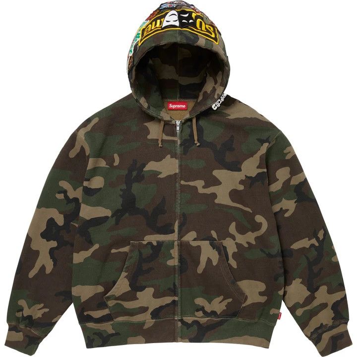 Supreme Supreme Tree Bark Camo Full Zip Hoodie | Vintage | Grailed