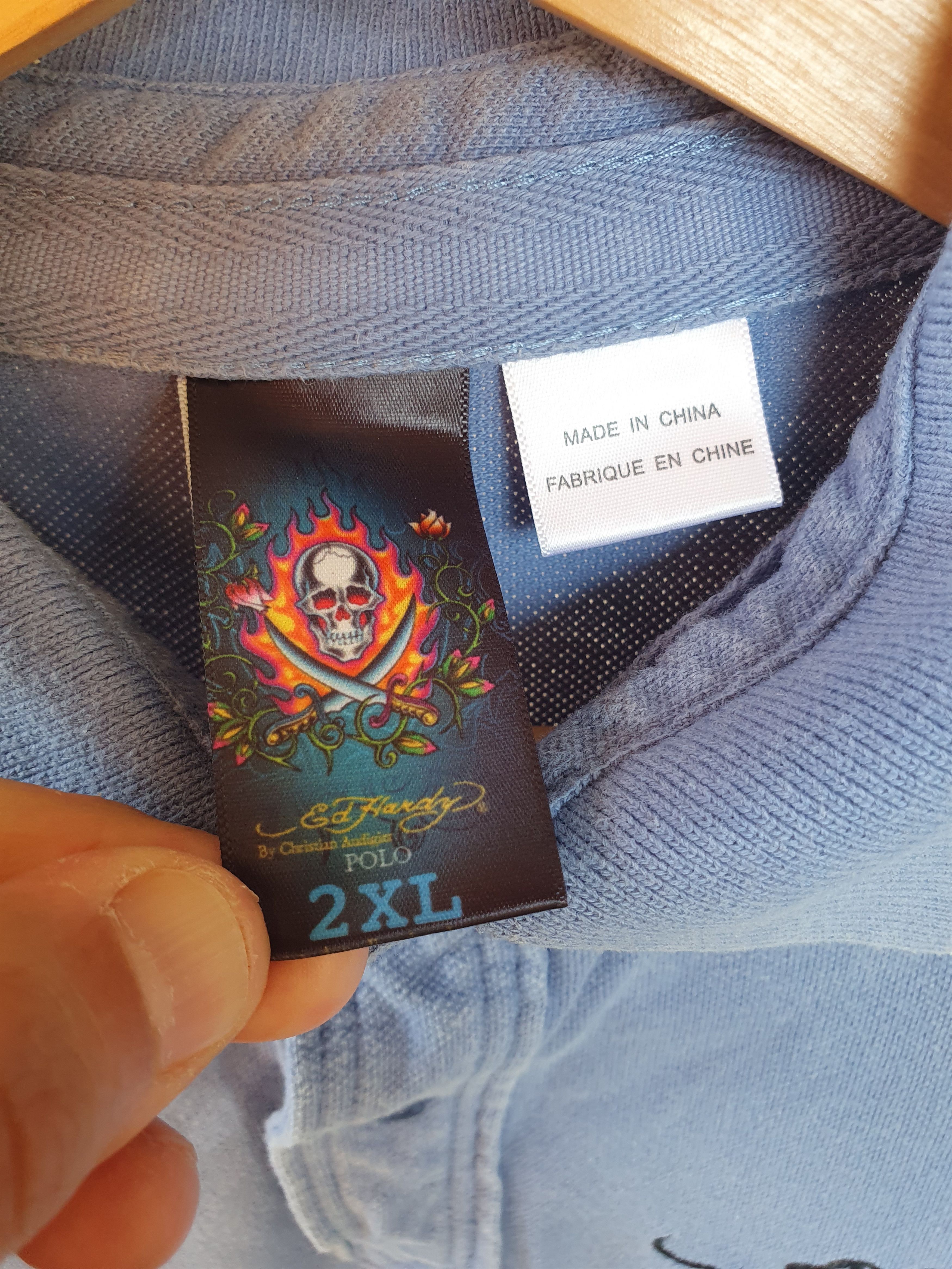 Christian Audigier × Ed Hardy Ed Hardy by Christian Audigier Polo Vtg Y2K Double Sided XXL Size US XXL / EU 58 / 5 - 10 Thumbnail