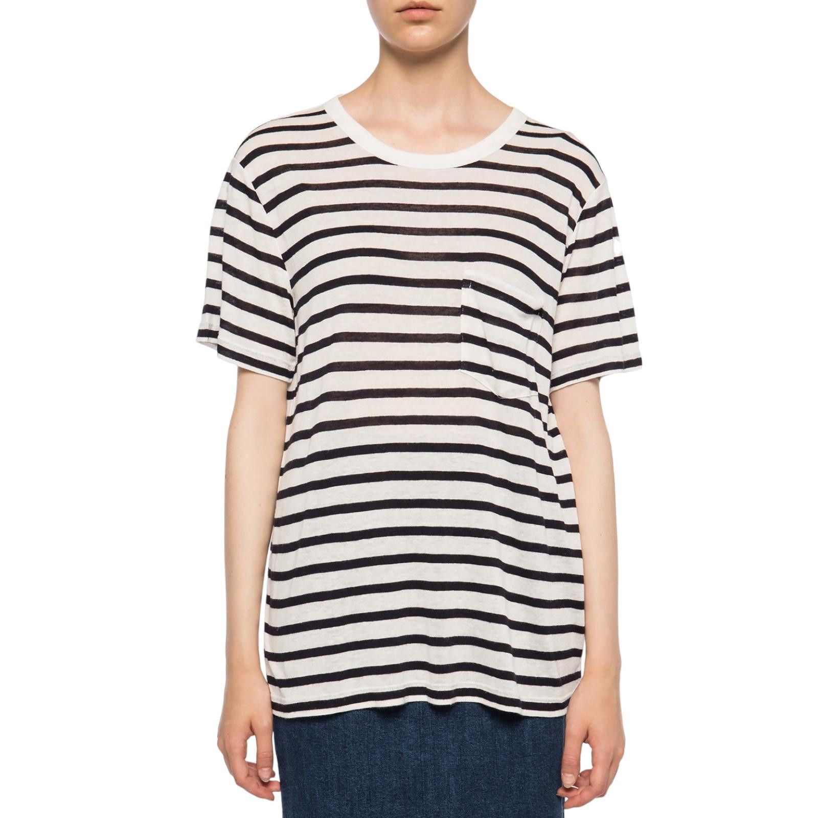 Alexander Wang Alexander Wang T-shirt black/white striped vicose Size S / US 4 / IT 40 - 8 Thumbnail